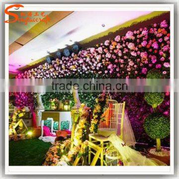 2016 New Wedding Decoration Backdrop Pink Color Artificial Flower Wall photo-5