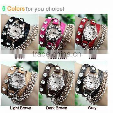 2014 High Quality Fashion Lady Leather Vintage Watche photo-3