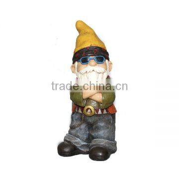 Hip-hop Gnome With Glass Garden Decor Figurine