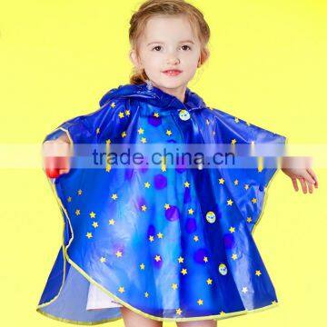 cute soft comfortable PVC kids poncho rain coat