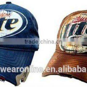 miller lite baseball caps metal bottle openner cap