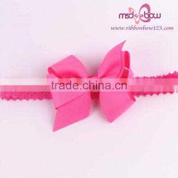 Colorful Baby Girls Newborn Elastic Satin Ribbon Headbands photo-4