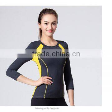 2016 Top Sports Top Long Sleeve Two Colors Yoga Fitness Shirts Quick Dry Yoga Wear photo-3