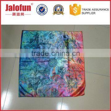 Cheap Scarf Custom Silk Screen Logo Print Magic Silk Scarf 90*90