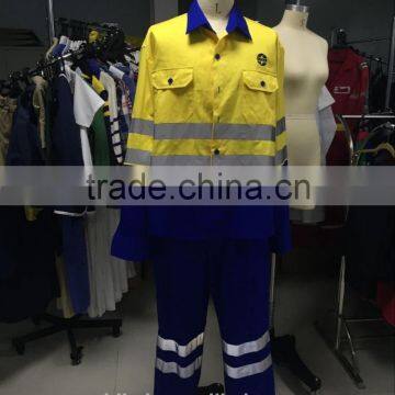 High Quality Men's Reflective Overall Blue Wear Rough Workwear photo-2
