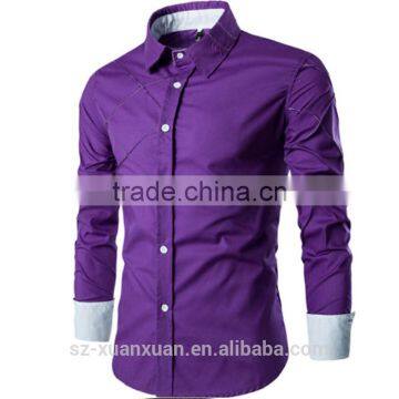 SZXX Custom Manufacture Luxury Long Sleeve Mens Casual Shirts photo-4