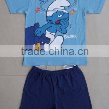 Children Boys Summer Short Pajama Sets / Kid Boys Printed t Shirt Summer Pajama Sets, Kids Clothing Set, photo-2