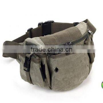 Canvas men sports leisure waist bag