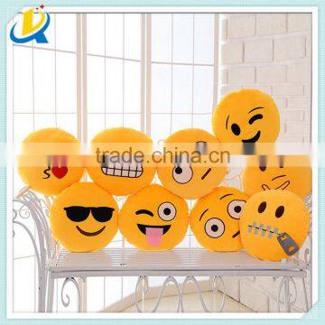 supper soft bolster round emoji pillow