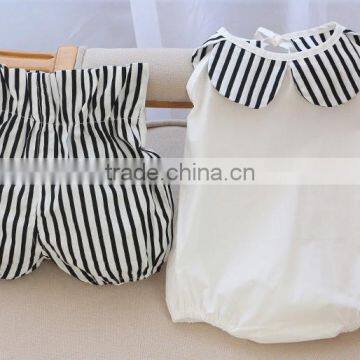 New Baby Girl Western Wear Woven Stripes Cute Baby Girl Clothes