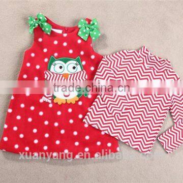 Christmas boutique hot sale penguin applique girl gift outfit