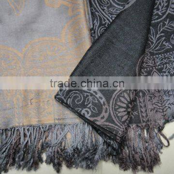 2017 New Fashion Jacquard Classical Paisley Floral Viscose Pashmina Shawl photo-3