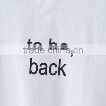 White Round Neck Cut-out Letters Print Sweatshirt for Women photo-4