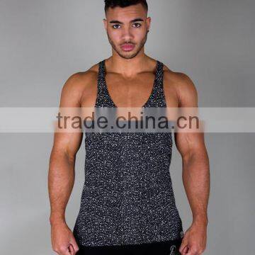 Quality Blended Cotton Gym Heather Stringer Front Grande Singlets photo-2