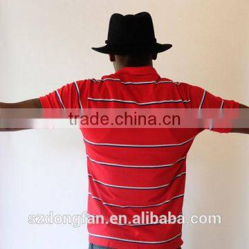 Wholesale Men Clothing In Men Red Stripe Knitted Cotton Polo Shirt Men Golf Sport T Shirts photo-4