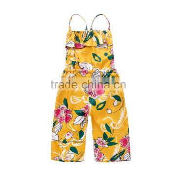S33623W Cute Baby Rompers Summer Ruffled Flower Girl Long Pants Jumpsuit photo-4