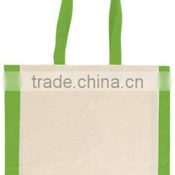 Full Color Print Tote Bag With Side Accents - Made From 6 Oz. Basic Cotton, Measures 16"H x 15"W x 3"D and Comes With Your Logo. photo-3