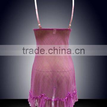 2016 New Arrival Sleepwear Paded Bra With Mesh Dress Breathable Comfortable photo-2