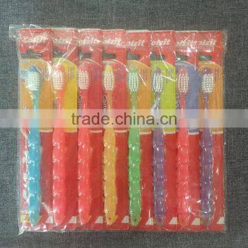 Translucent Plastic crystal-like soft bristle adult toothbrush