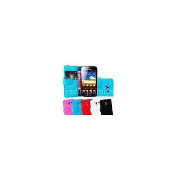 Colorful Premium Pu Cell Phone Wallet Cover , Samsung Galaxy Ace 2 i8160 Case