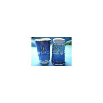 Cold Drink / Tea White Double Wall Paper Cups 12oz / 16oz With Offset Printing