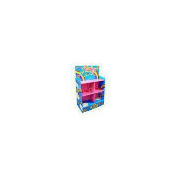 Rainbow Candy Flooring Cardboard Point Of Sale Display Stands Units