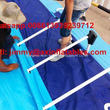 Custom 0.9MM PVC Tarpaulin Inflatable Water Park Equipments,Rectangular Metal Frame Pool photo-5