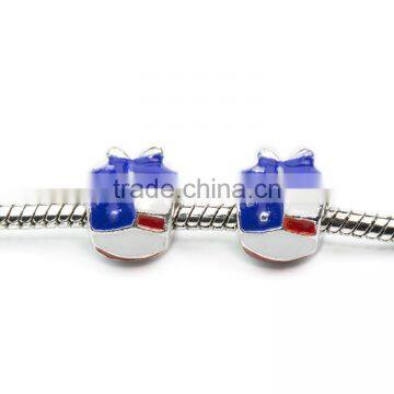 American Flag Apple Shape Charm Bead 2015 Fashion Jewelry,Dubaa Joyeria del Grano