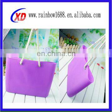 2017Alibaba on line shopping bag/hot sale silicone colorful beach bag/colorful beach bag