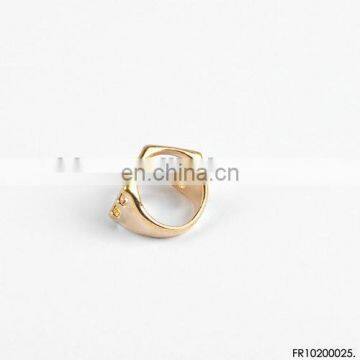 Heart shape simple ring for women gift gold plated ring