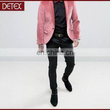 Fabric Fancy Dress Casual Mens Velvet Blazer photo-2