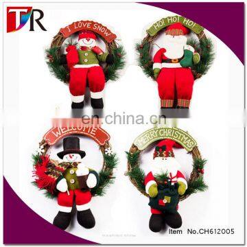 2016 christmas house decorating snowman /santa claus christmas wreath and garland