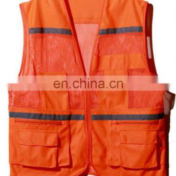 mens reflective mesh security vest/high visibility security vest/uniform hi-vis security vest