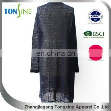 Women Cardigan With Lcae Hem Long Cardigan photo-3