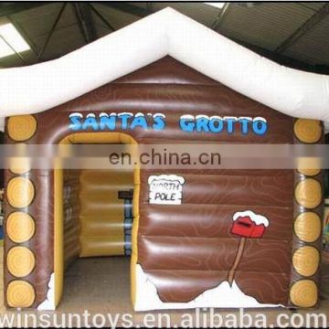 2017 hot selling Christmas holiday inflatable Santa grotto, inflatable Christmas house,Christmas party tent