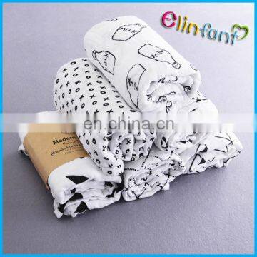 110*110CM Organic Cotton Muslin Baby Swaddle Blanket Soft Newborn Baby Bath Towel Multi Functions Baby Wrap
