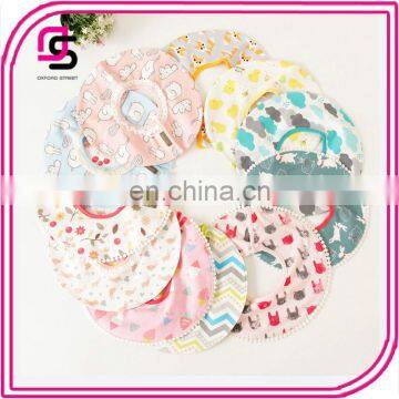 Wholesale fashion baby bib cotton soft waterproof baby bib for drooling