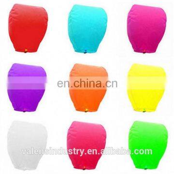 Factory Direct Wholesale Cheap Colorful Festival Fire Retardant Flying Paper Sky Lanterns Kongming Lantern Custom logo avaliable