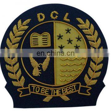 Eco-friendly custom personalized 3d hand bullion embroidery patch