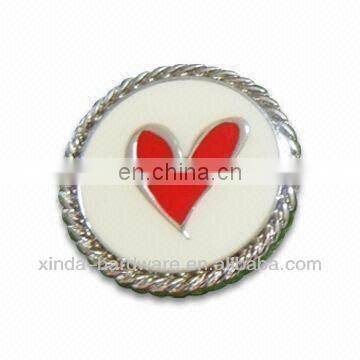 Zinc Alloy Badge Pin,25mm,Customized Designs,Sizes and Colors Available