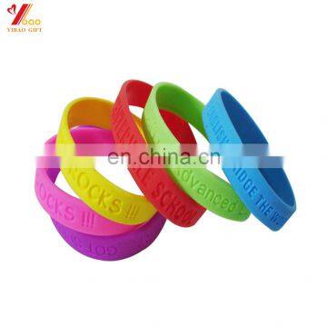 High quality custom printing sport silicon bracelet for promotional gift with logo