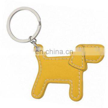 Lovely PU leather Dog Keyring, Cute Dog Shaped Keychain