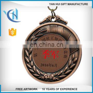 cheap wholesale sports Competition Medal souvenir medal with ribbon
