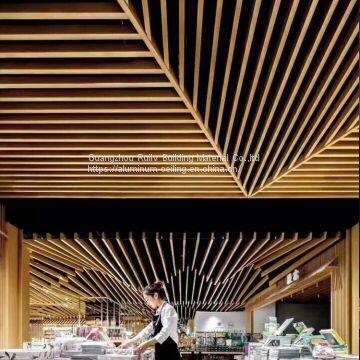 Colorful Aluminum Baffle Ceiling/Wooden Aluminum Linear Ceiling/Customized Aluminum Baffle Ceiling photo-2