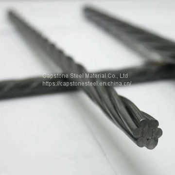 1*7 wires ASTMA416 1860Mpa Building and construction material PC Strand used in railway sleepers from chinese supplier