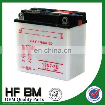 HIGH PERFORMANCE 12v 7ah Motorcycle Battery 12N7-3B ,20Hr