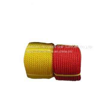 RECOMEN hot sale pp rope polypropylene 3 strand  twisted 12mm 14 mm polypropylene 3 strand rope