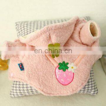 Cute Pet Dog Cat Pink Strawberry Apparel Fleece Clothes Hoodie photo-5