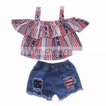 4th  of July Outfit Kids Fashionable Clothing Little Girl Outfit Sets