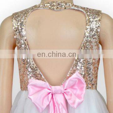 Baby Sequin Heart Shape Top Tulle Dress Princess Frock Design Dress Flower Girl Dresses photo-3